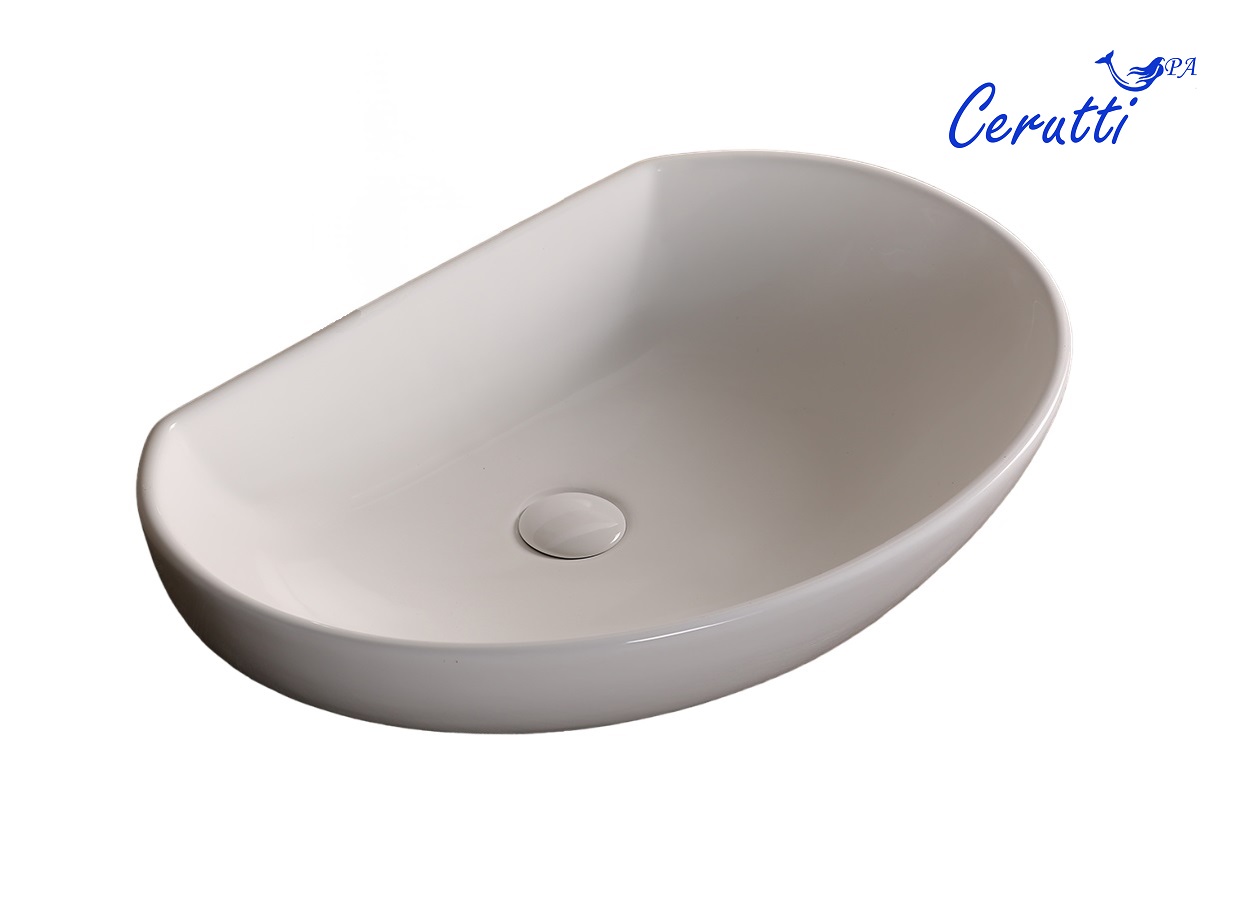 

Раковина Ceruttispa CR7074 61х41 накладная, асимметричная, белый, CR7074