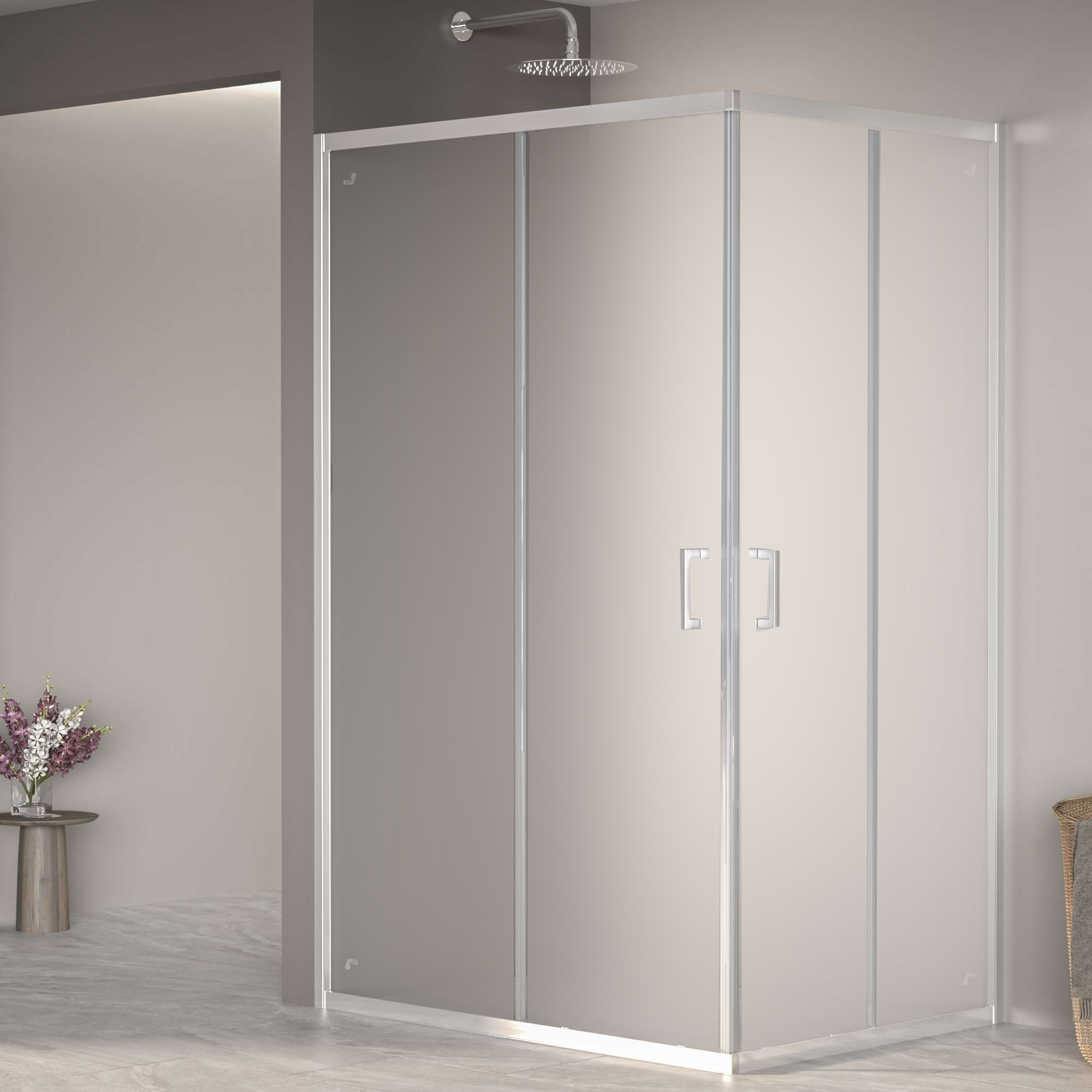 

Душевой уголок RGW Passage PA-040 90x100 см, профиль хром, стекло матовое-сатинат, PA-040