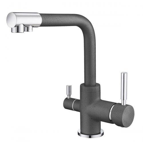 

Смеситель Emar Quartz ЕС - 3003 для кухни антрацит, Темно-серый, ЕС - 3003