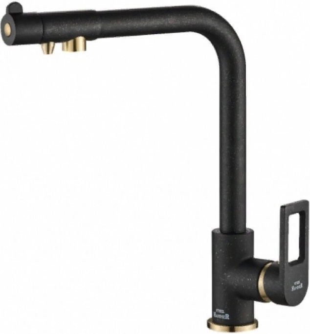 

Смеситель Steel Hammer SH 572 BLACK BR для кухонной мойки, Черный / бронза