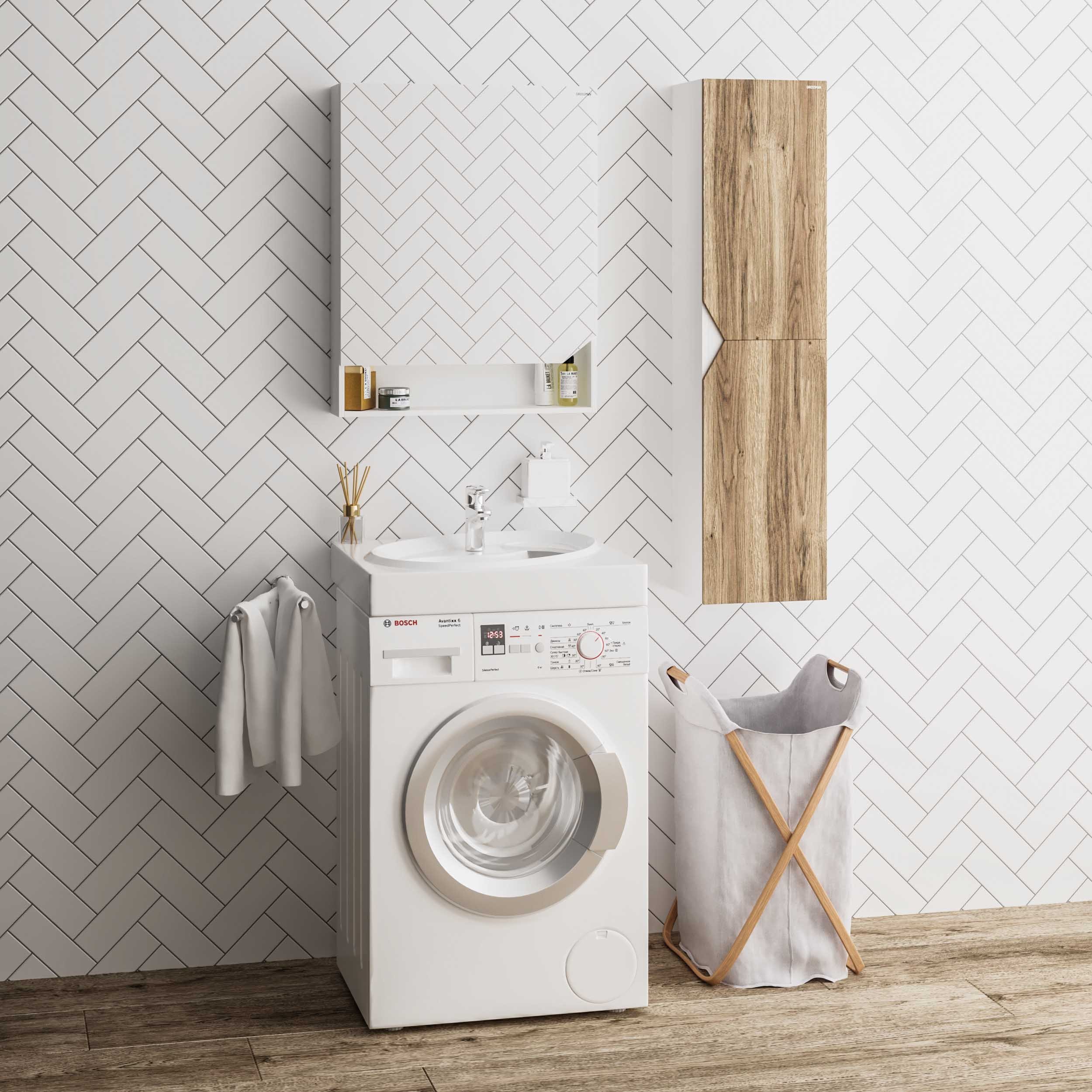 

Раковина Grossman Alvaro 60 см на стиральную машину, Белый, Alvaro 60 см