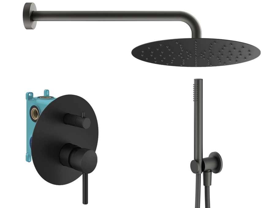

Душевой комплект Plumberia Selection Ixo KITXO18NO черный матовый, KITXO18NO