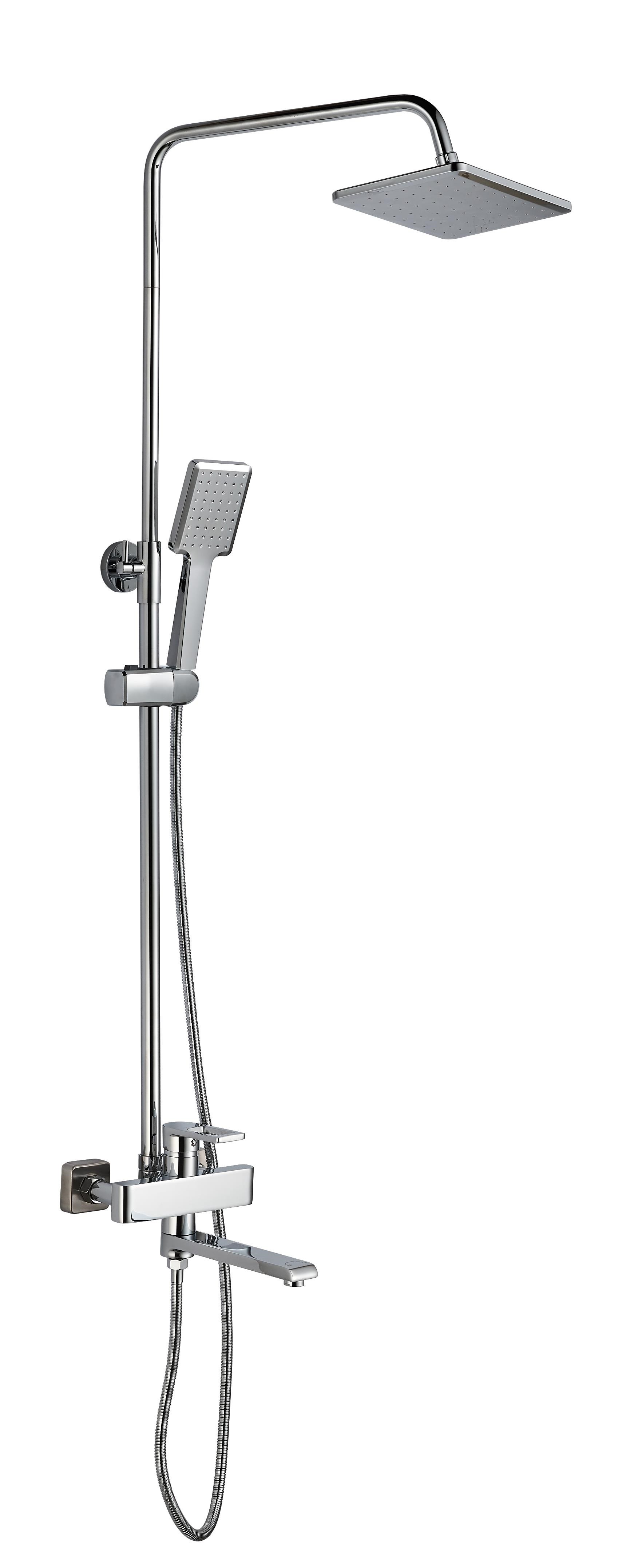 

Душевая стойка Haiba HB2424 с изливом и смесителем, Хром, HB2424