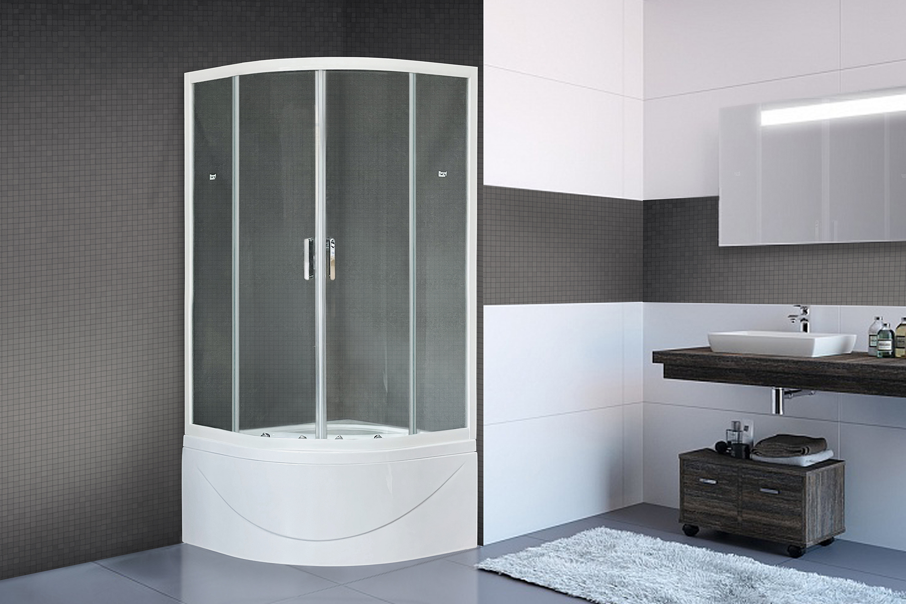 

Душевой уголок Royal Bath RB 90BK-T (прозрачное), RB 90BK-T