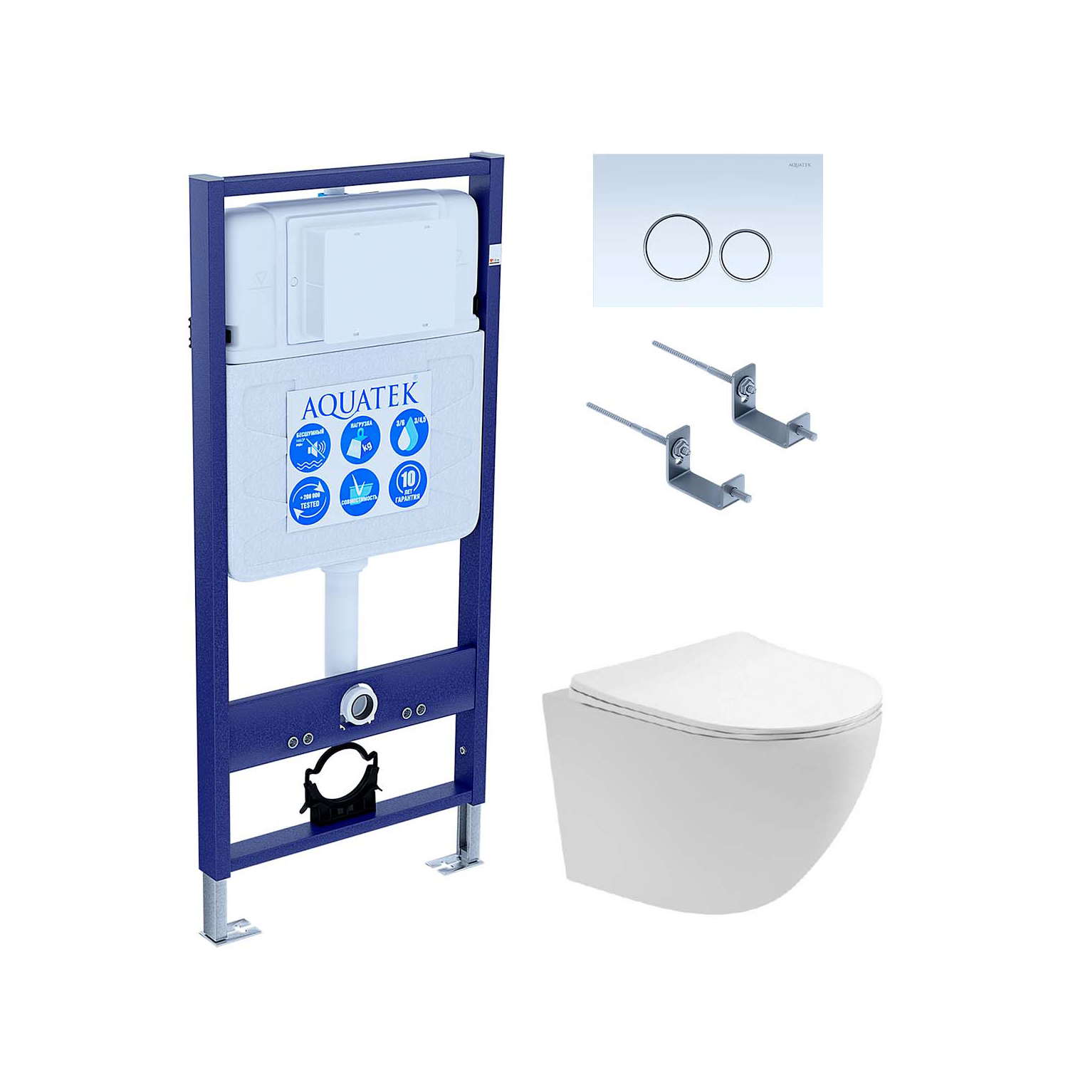 

Комплект инсталляция Aquatek Standart INS-0000012 + унитаз Европа AQ1900T-00 + кнопка KDI-0000015 + комплект креплений, Белый, SET AQUATEK ЕВРОПА T KDI15