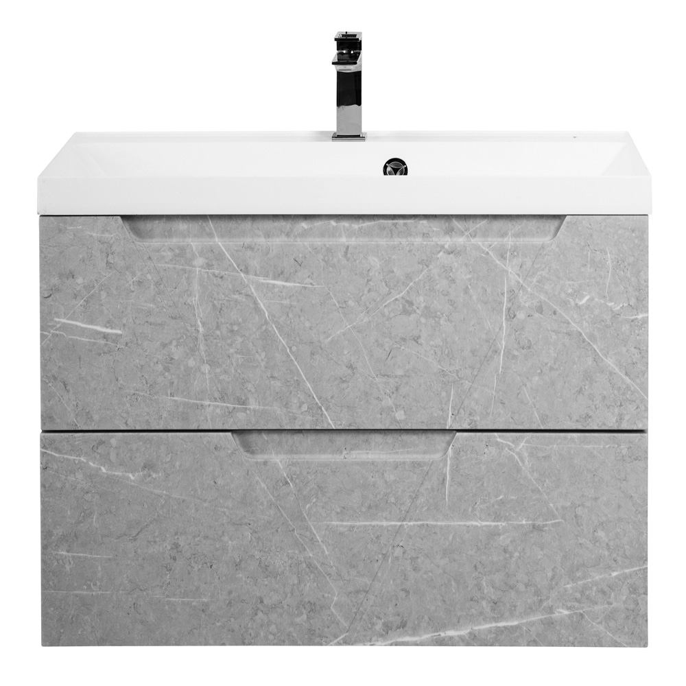 

Тумба с раковиной BelBagno Vittoria 80 подвесная, 2 ящика, Toros Bianco (раковина BB800/450-LV-MR-AST), Серый матовый, VITTORIA-800-2C-SO-TB-P