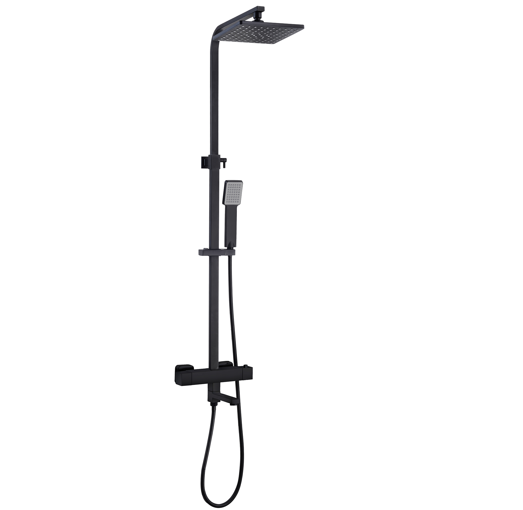 

Душевая стойка beWash BV1TMSS6620 с термостатом, черная матовая, Черный, BV1TMSS6620