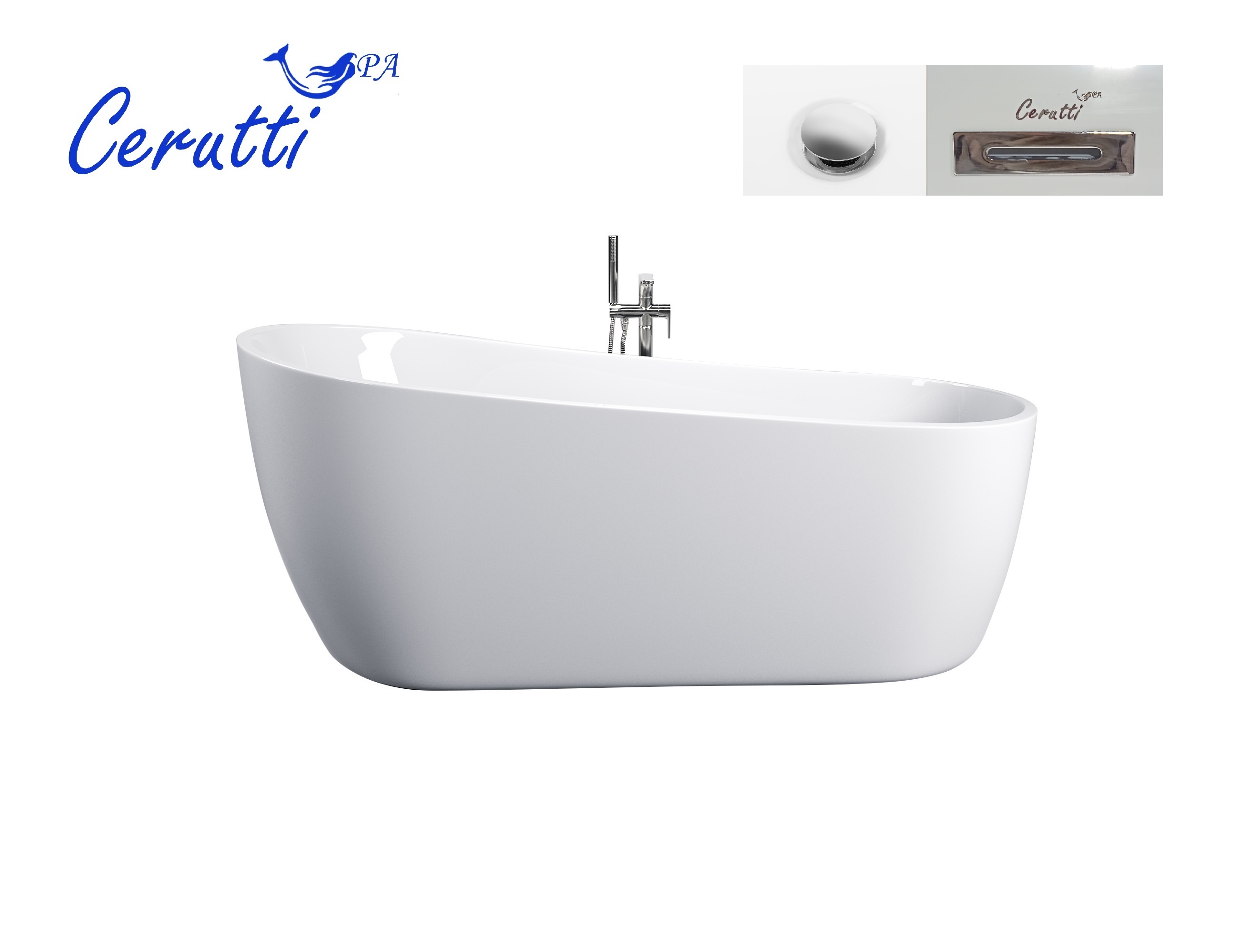 

Акриловая ванна Ceruttispa Viva CT9127 170х75, Белый, CT9127