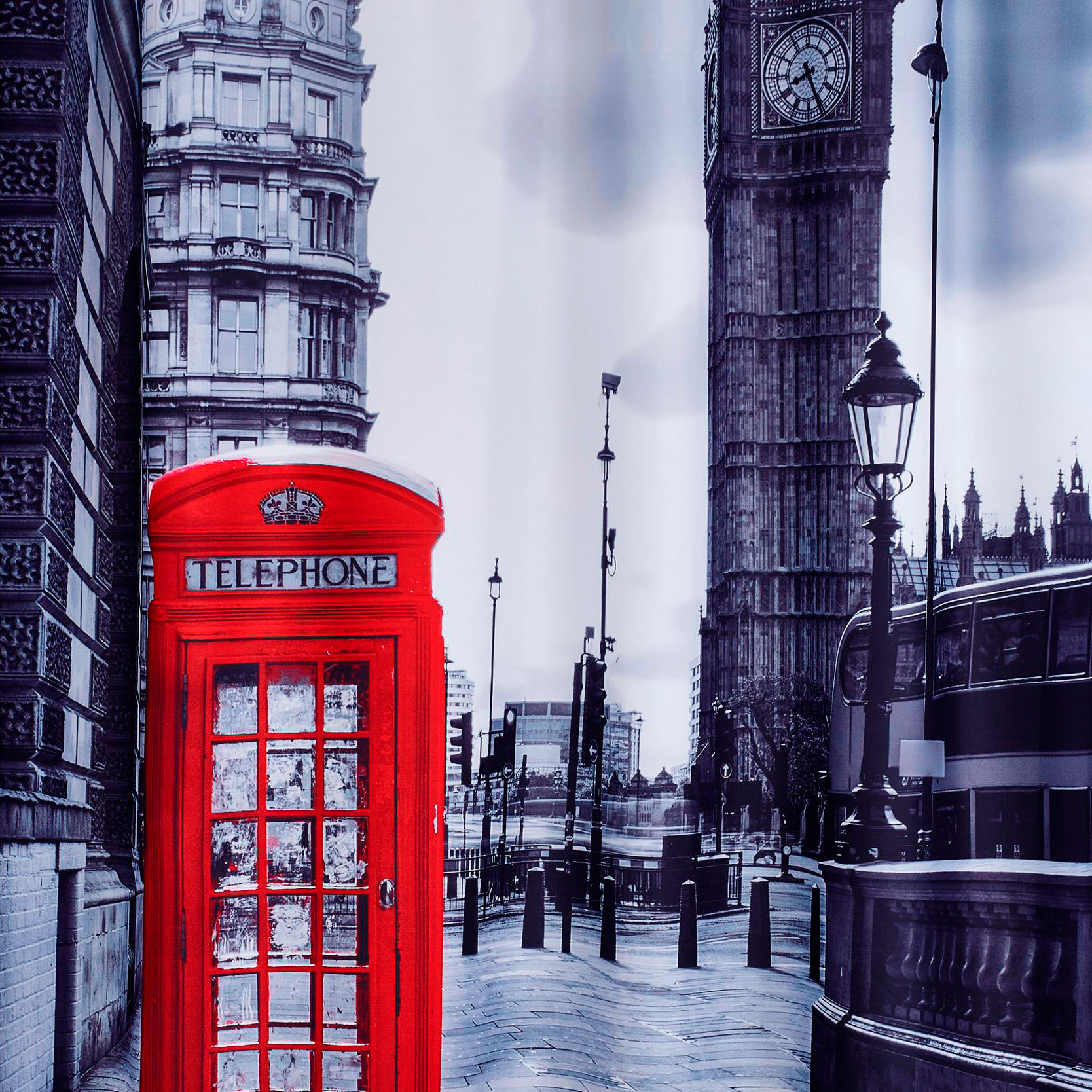 

Штора для ванной Ridder Telephone Box 42223000 180x200, Серый / рисунок / красный