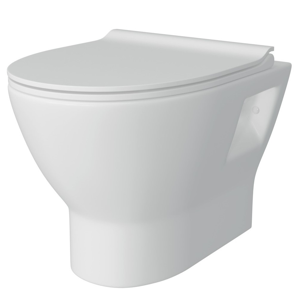 

Унитаз подвесной Maretti Ritta RI10PBM53-844 безободковый, с микролифтом, Белый, RI10PBM53-844