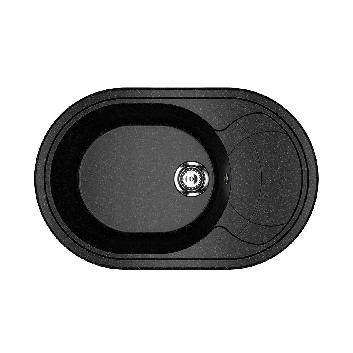 

Мойка кухонная Ulgran U-610-308 78х50 черная, Черный, U-610-308