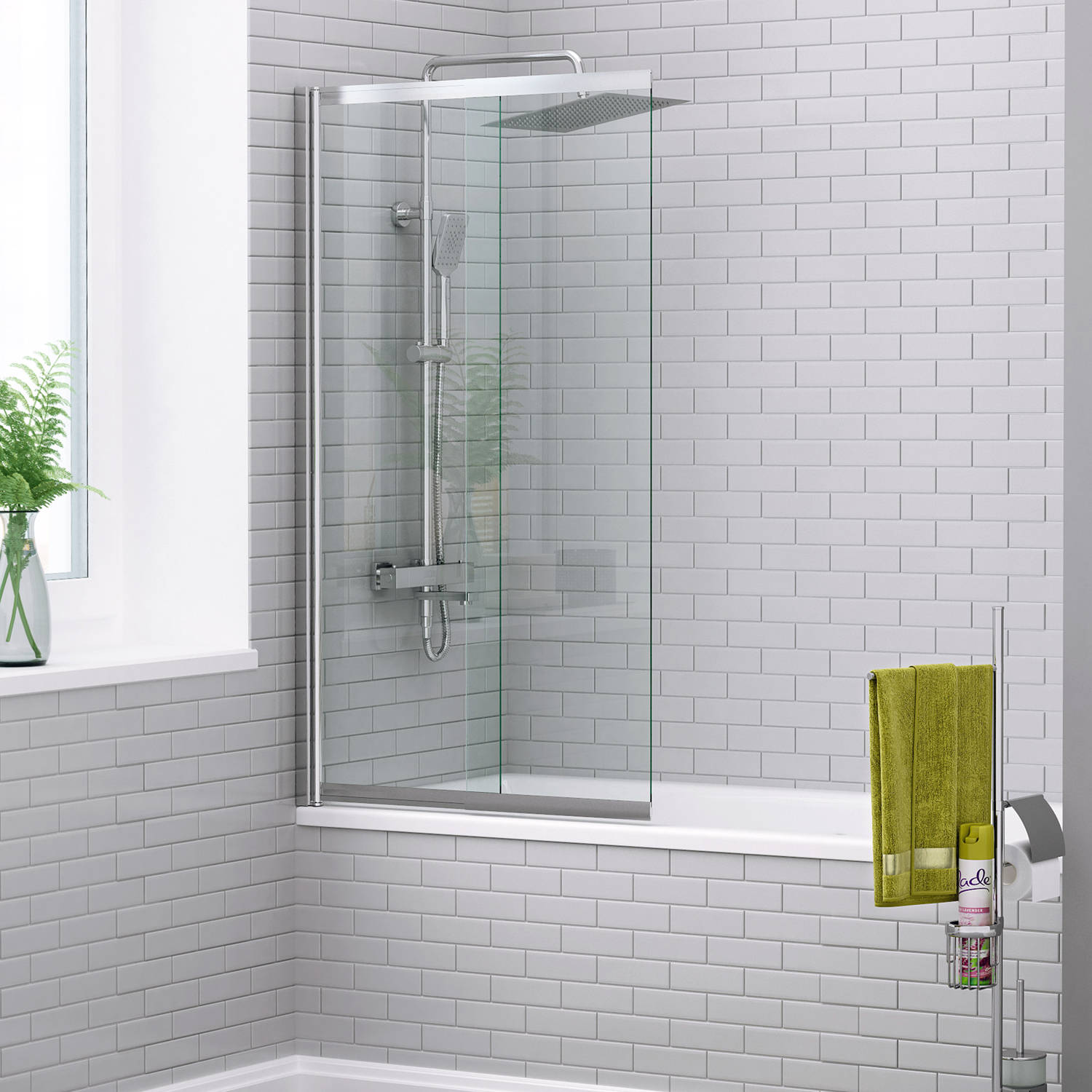 

Шторка на ванну WasserKRAFT Main 41S02-80 WasserSchutz 80х140 стекло прозрачное, профиль хром, 41S02-80 WasserSchutz