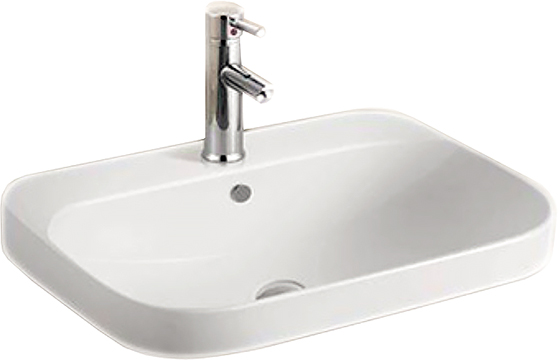 

Раковина SantiLine SL-2108 встраиваемая сверху 60х45 см, Белый