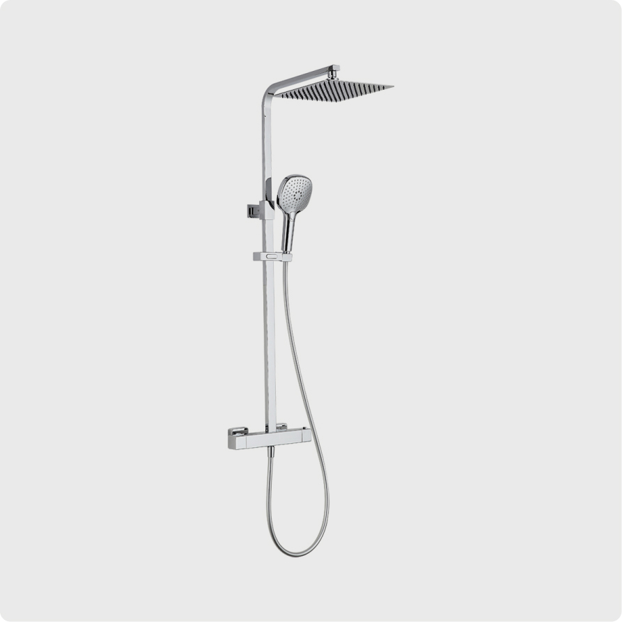 

Душевая стойка AQUAme AQM8007CR с термостатом, хром, AQM8007CR