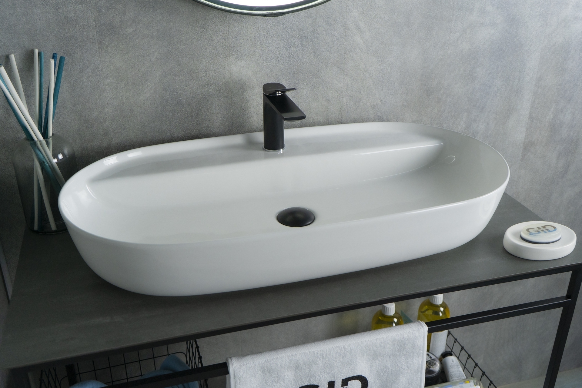 

Раковина Gid Lago N9347 81х41 см, белая, Белый, Lago N9347
