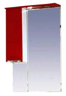 

Зеркало-шкаф Misty Жасмин 65 L с подсветкой, бордовый, Жасмин 65 П-Жас02065-101СвЛ