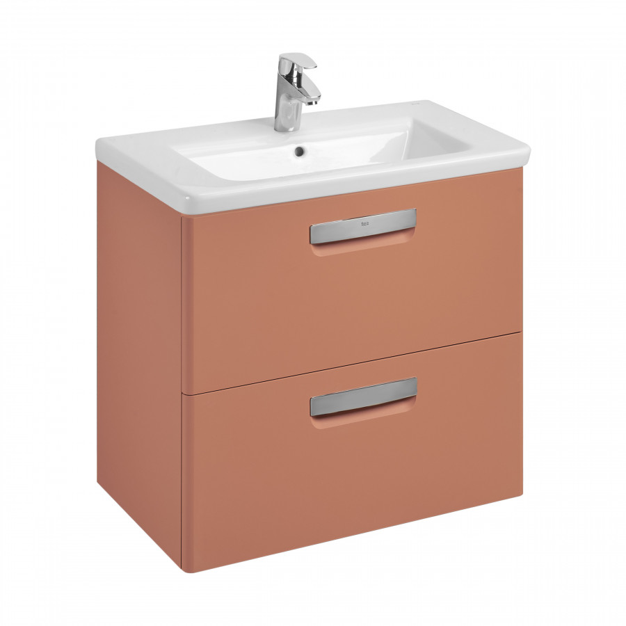 

Тумба с раковиной Roca The Gap Original 70 подвесная, 2 ящика, терракот, ZRU9307838