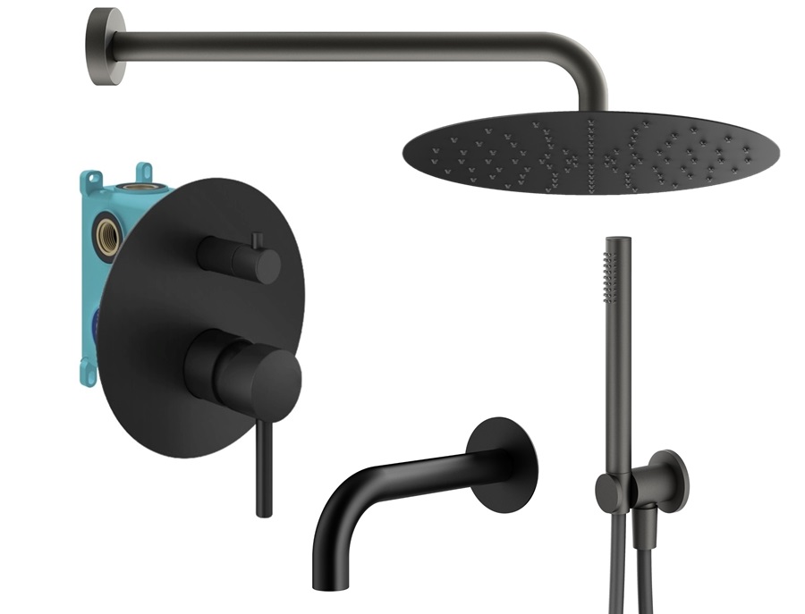 

Душевой комплект Plumberia Selection Ixo KITXO19NO260 черный матовый, KITXO19NO260