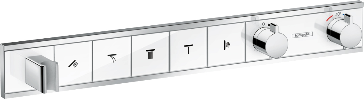 

Термостат Hansgrohe RainSelect 15358400 для душа, белый - хром, Хром / белый