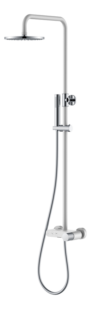 

Душевая стойка Boheme Stick 128-WCR белая, хром diamond, Белый, Stick 128-WCR