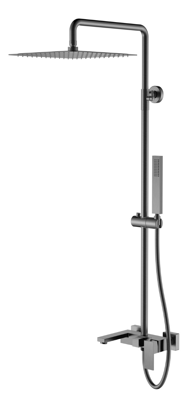 

Душевая стойка Boheme Qubic 478-GM matt gun metal, Оружейная сталь, Qubic 478-GM