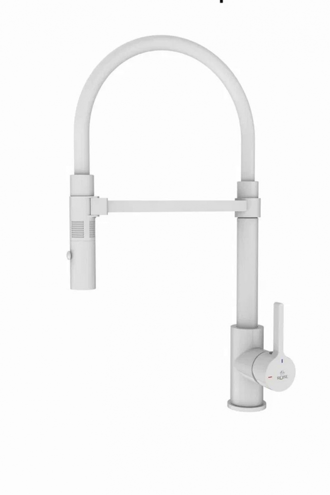 

Смеситель для кухонной мойки Rose R133C белый, R133C