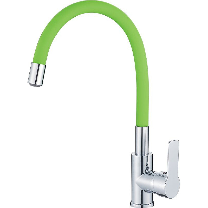 

Смеситель Haiba HB70112-12 для кухни с гибким изливом, зеленый/ хром, HB70112-12