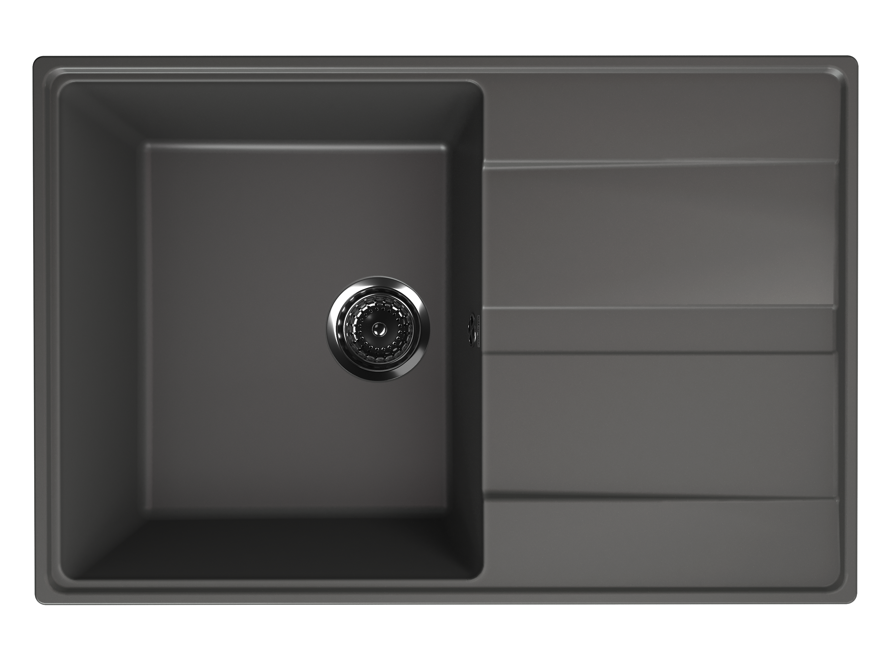 

Мойка кухонная Ulgran Quartz Prima 750-09 75x50 см, асфальт, Серый, Prima 750-09