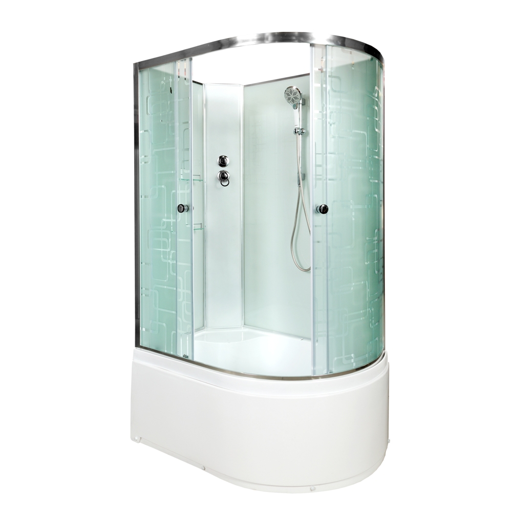 

Душевая кабина AvaCan EM4512LN, 120х80х208 см, стекло с узором, профиль хром, EM4512LN