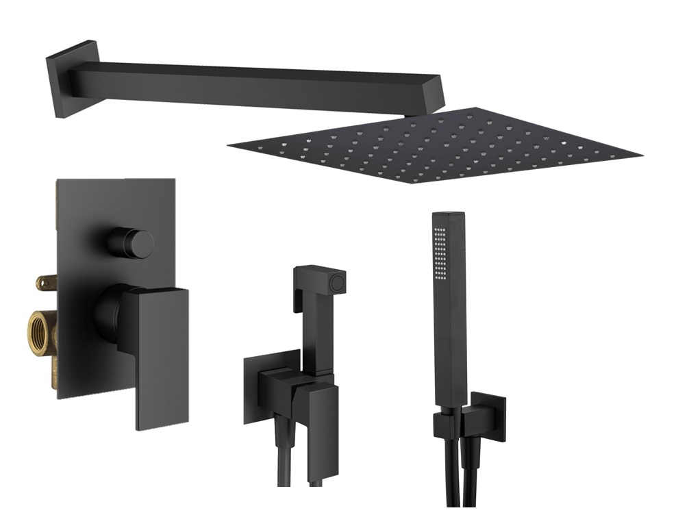 

Душевой комплект Plumberia Selection Tag KITZTG15NO черный матовый, KITZTG15NO