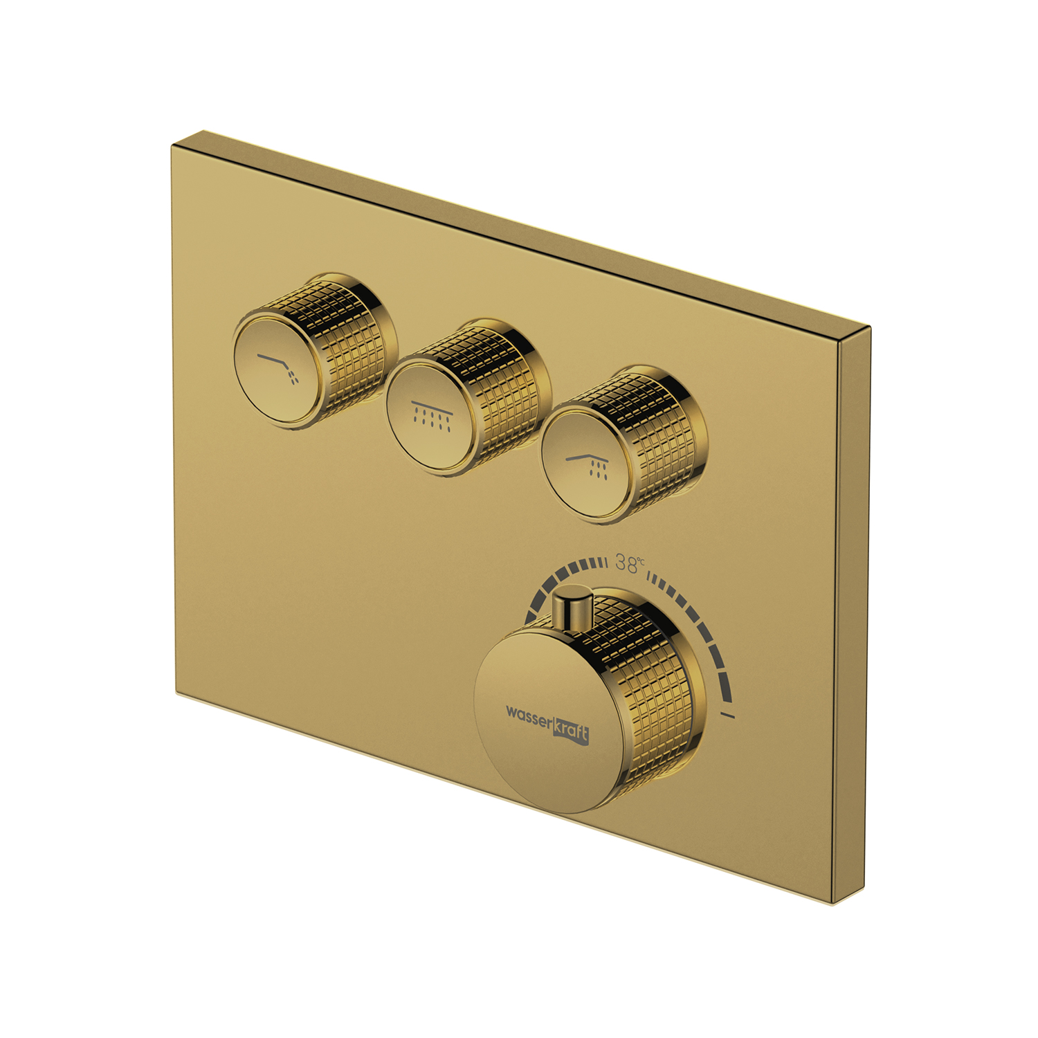 

Смеситель для ванны с душем WasserKRAFT Sauer 7158 Thermo золото, 7158 Thermo
