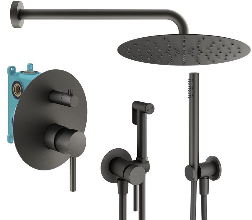 

Душевой комплект Plumberia Selection Ixo KITZXO18GR графит матовый, KITZXO18GR