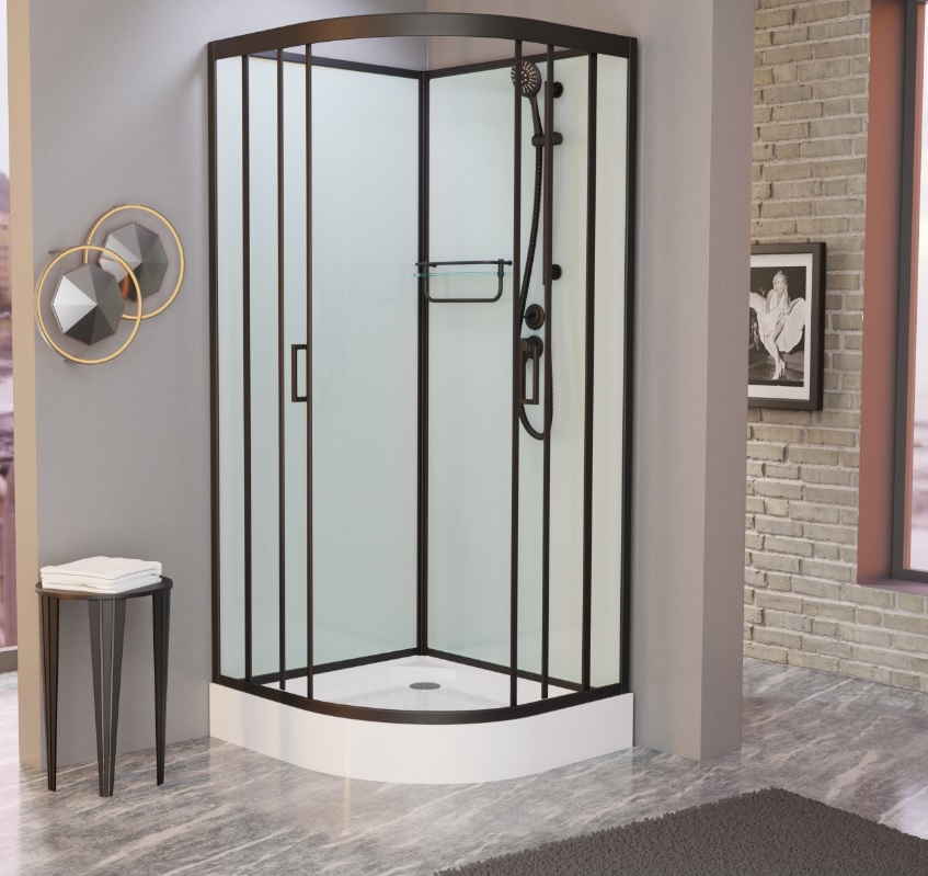 

Душевая кабина Frank F400 М Black матовое стекло, без крыши, F400 М Black