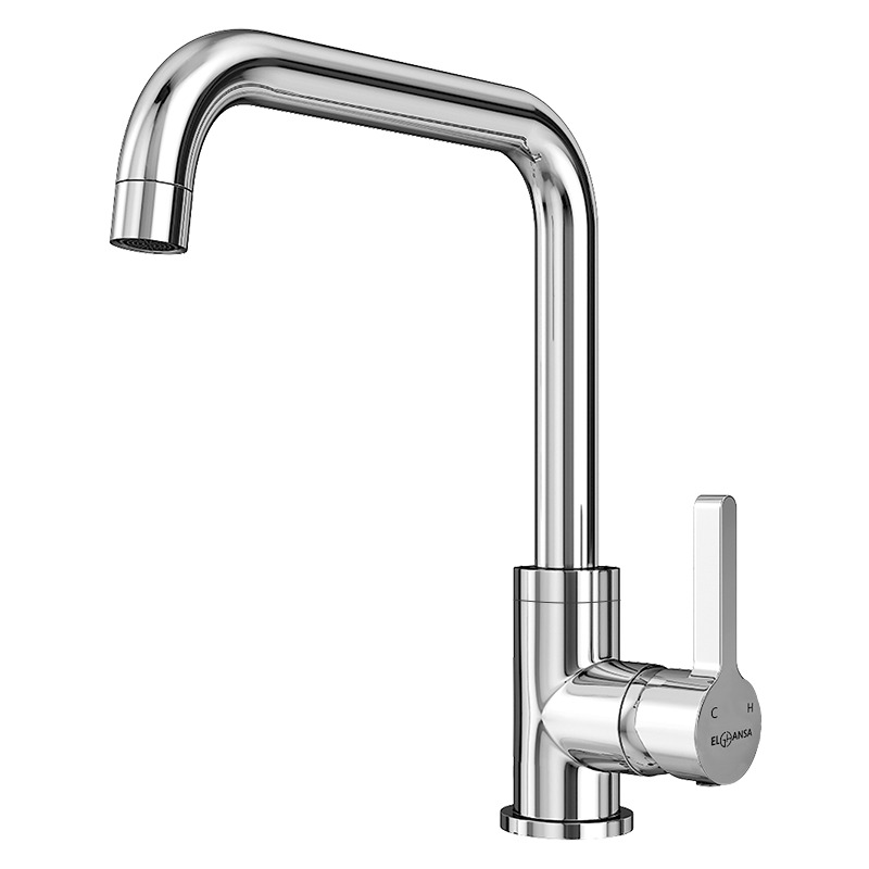 

Смеситель для кухонной мойки Elghansa Cliq 56A1024, Хром, 56A1024
