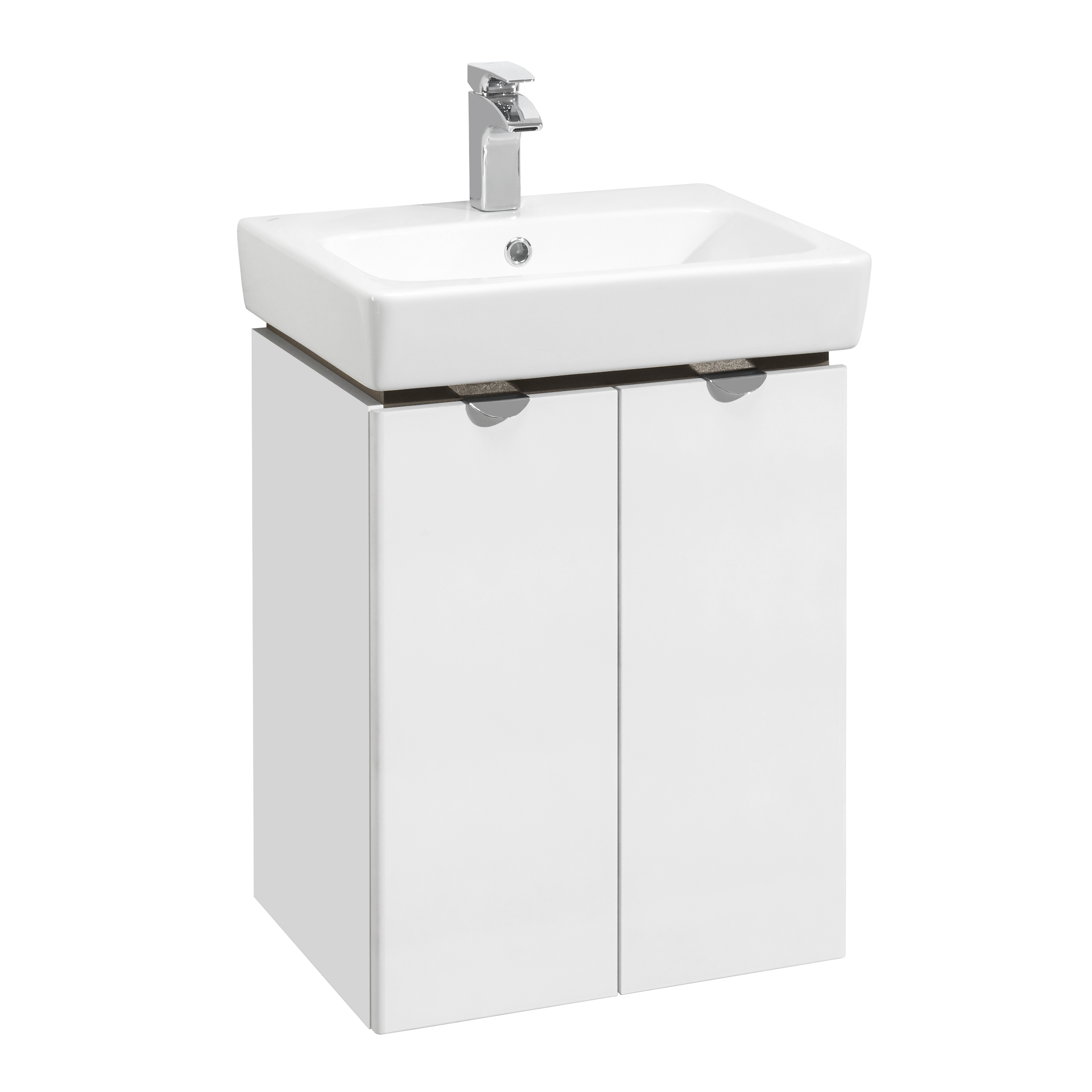 

Мебель для ванной AQUATON Скай 55 напольная, белый глянец/серый кашемир, Белый/серый, 55