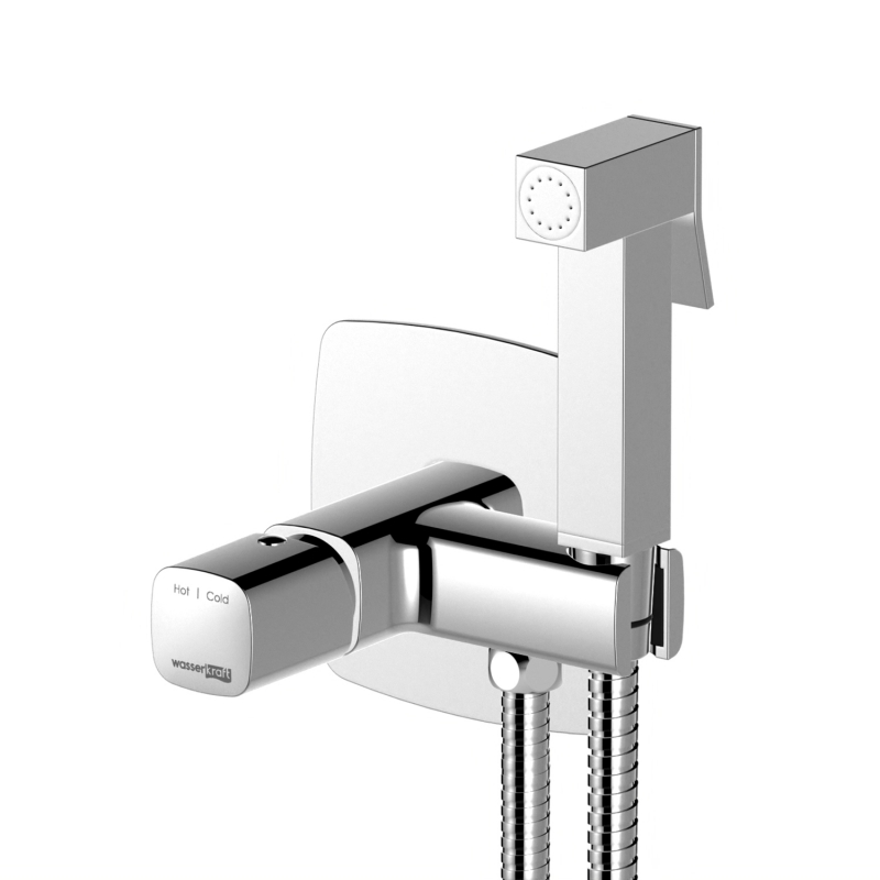 

Смеситель WasserKRAFT Naab 8638 для биде с гигиенической лейкой, хром, Naab 8638