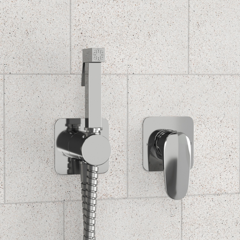 

Гигиенический душ WasserKRAFT Weida A3151.271.057.136 со смесителем, хром, A3151.271.057.136
