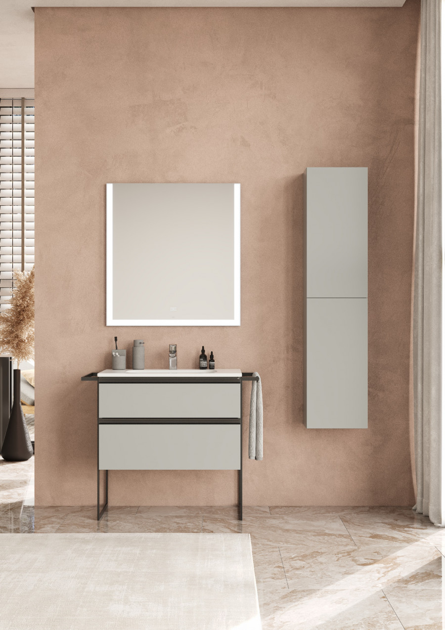 

Мебель для ванной Roca Domi 80 подвесная, 2 ящика, серый матовый, ZRU9307874