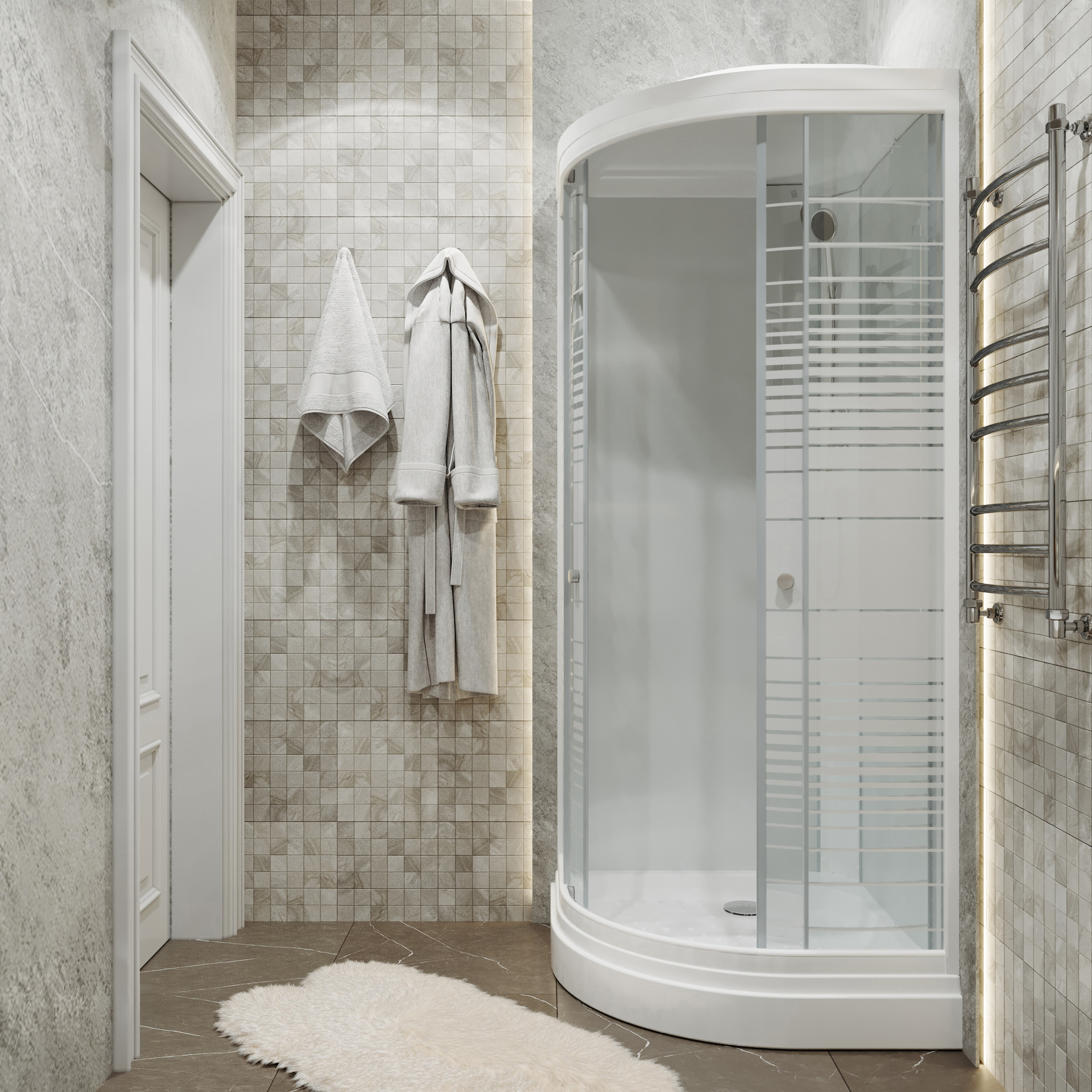 

Душевая кабина Triton Стандарт 90x90 А низкий поддон, полосы