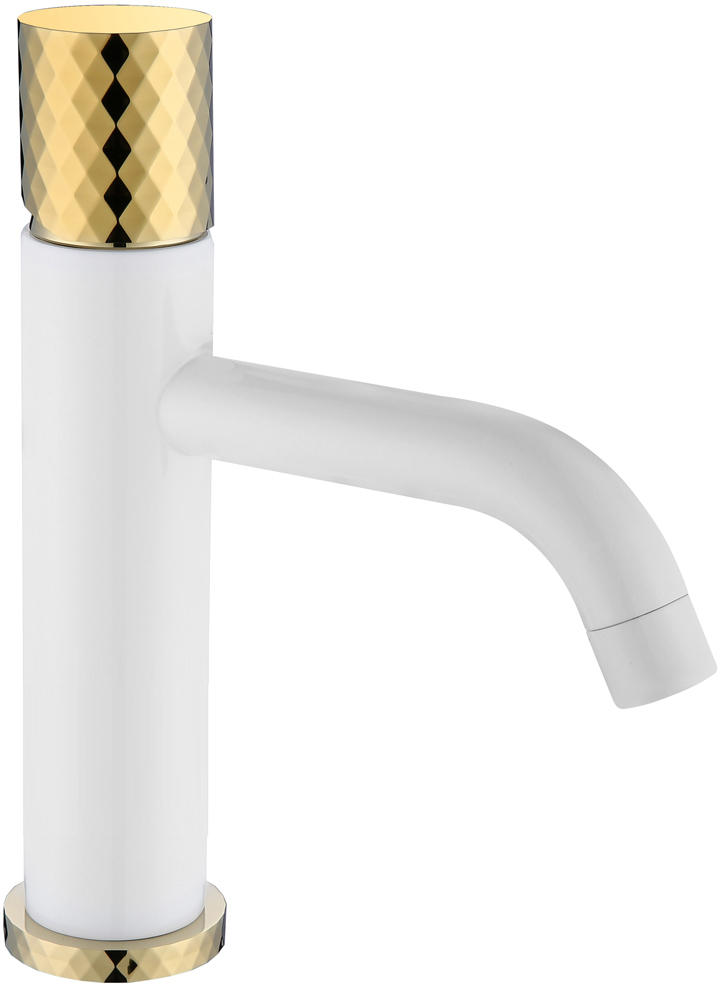 

Смеситель Boheme Stick 121-WG для раковины, white diamond gold, Белый/золото, 121-WG
