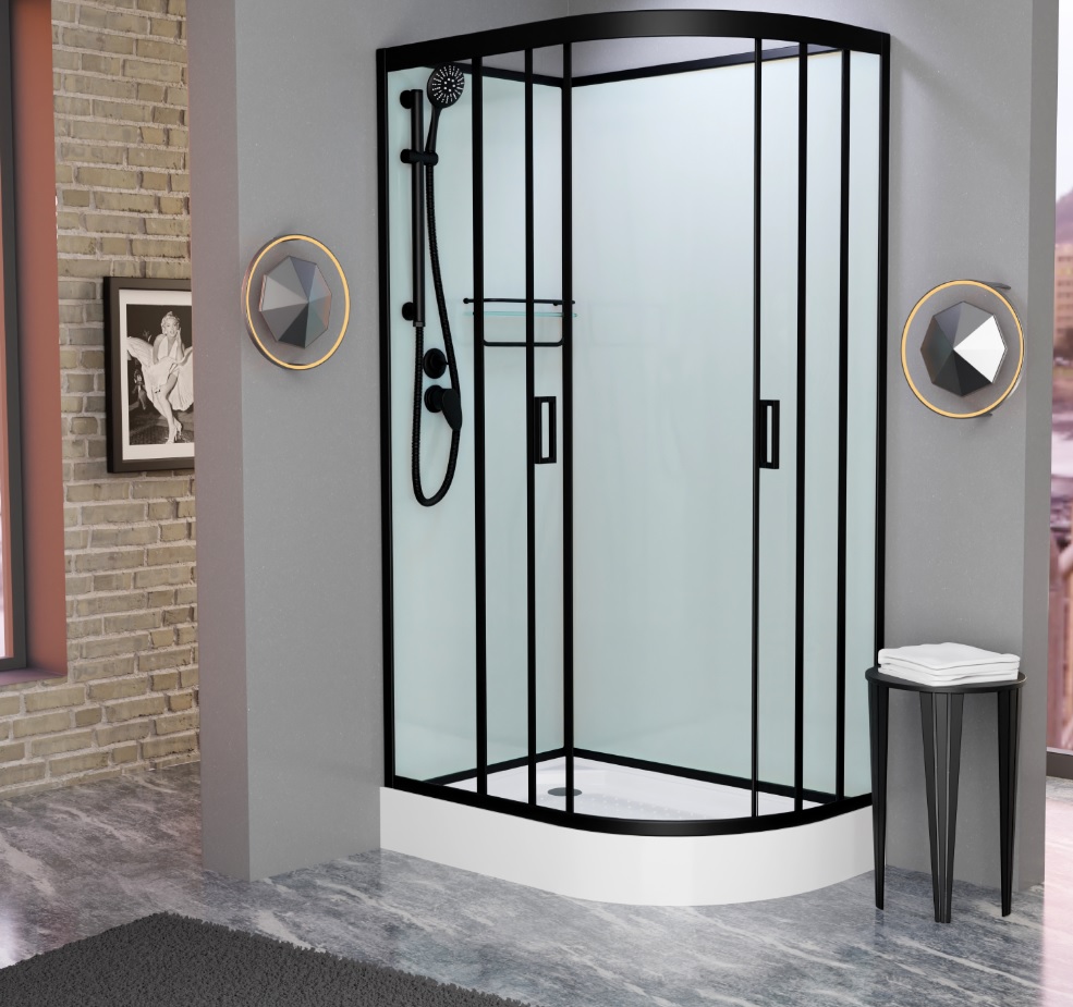 

Душевая кабина Frank F418L Black без крыши, F418L Black