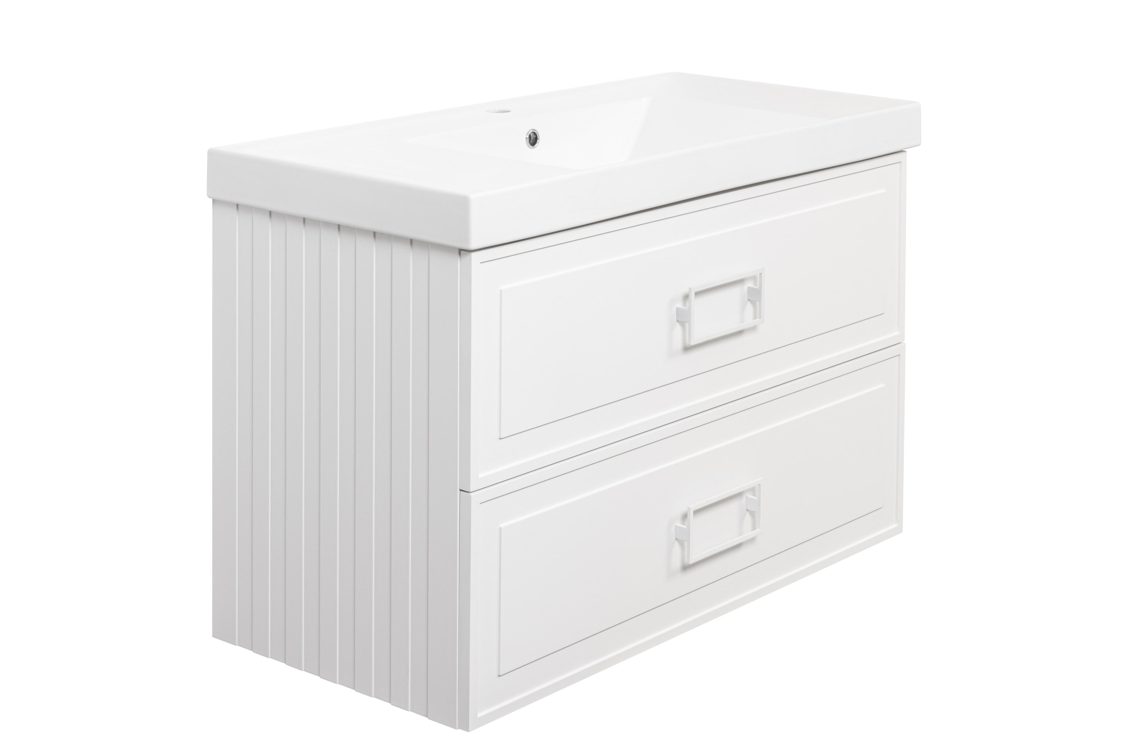 

Тумба с раковиной La Fenice Cubo TWIN Bianca 100 белая, Белый, Cubo TWIN Bianca 100