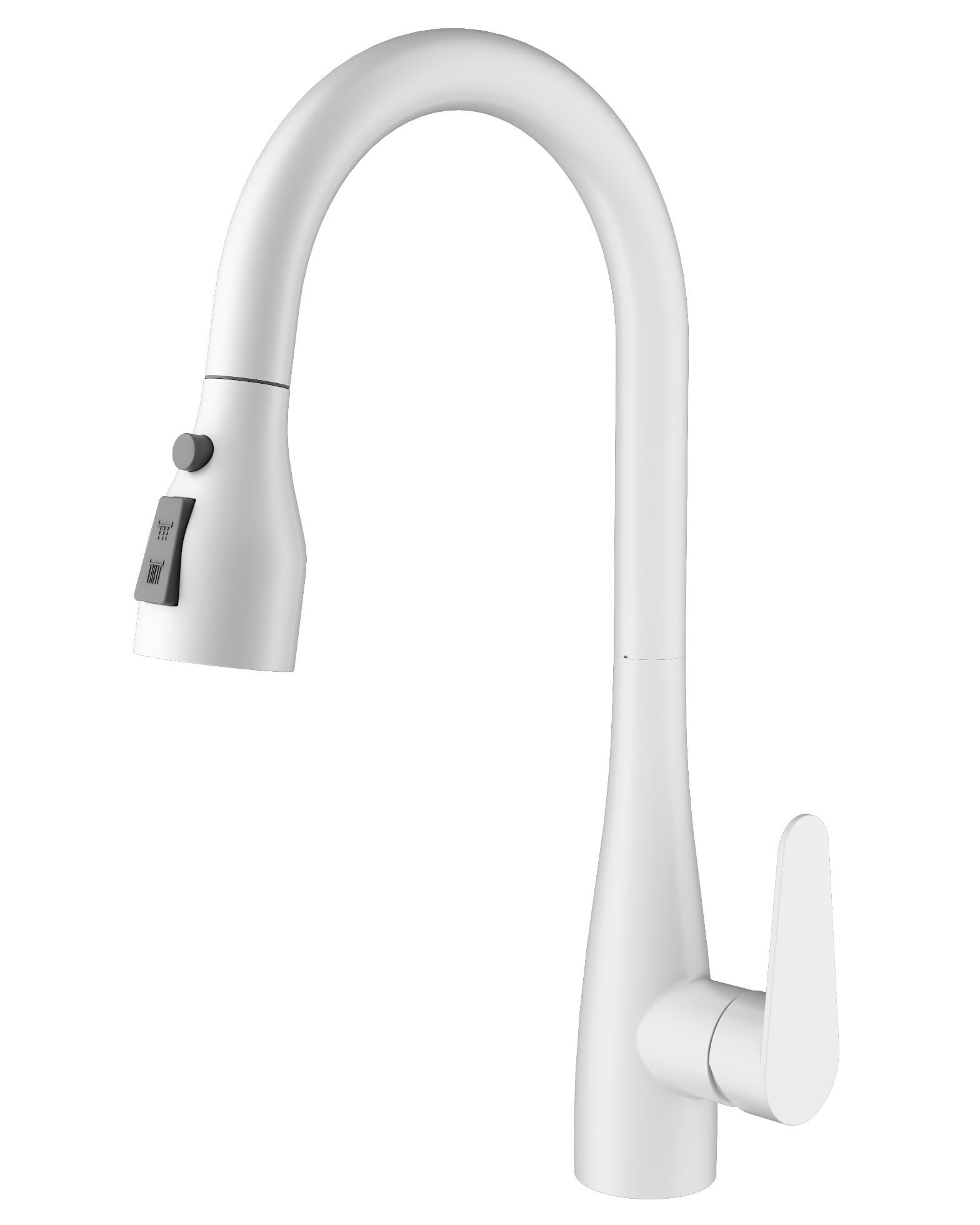 

Смеситель для кухонной мойки Wonzon & Woghand WW-121E201B-MW белый, WW-121E201B-MW