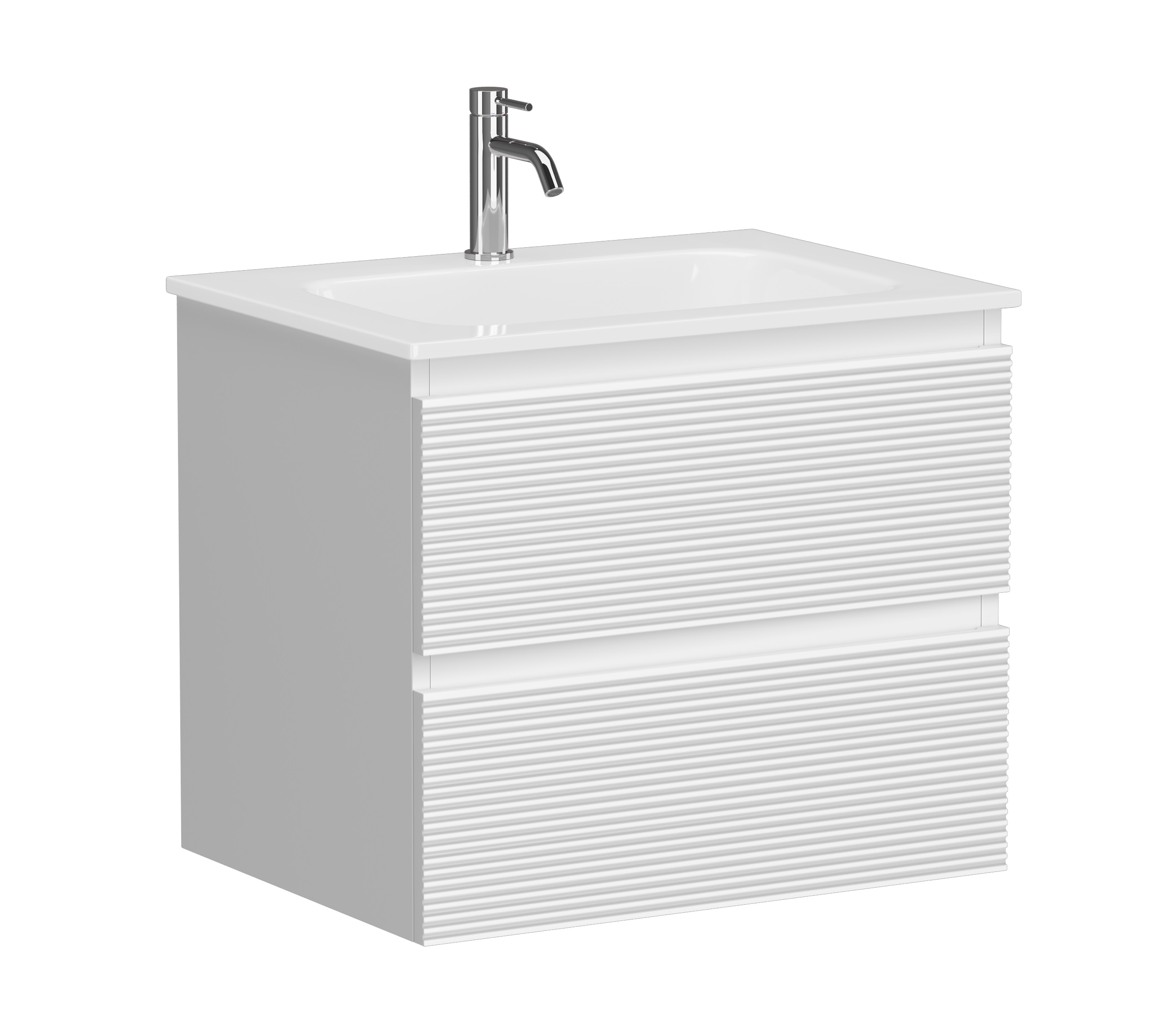 

Тумба с раковиной Sancos Folk 60 подвесная, Bianco, Белый матовый, FL60W