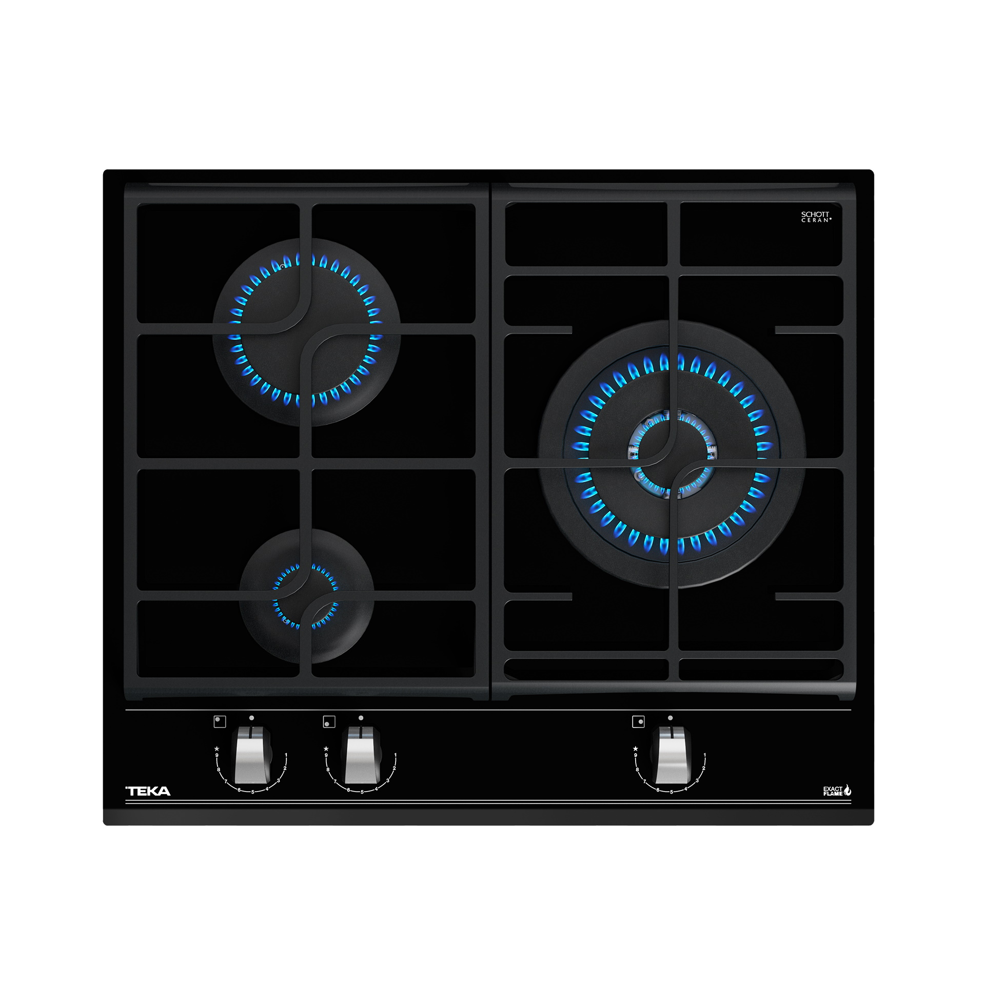 

Варочная поверхность Teka Total GZC 63310 XBN BLACK газ на стекле, GZC 63310 XBN BLACK