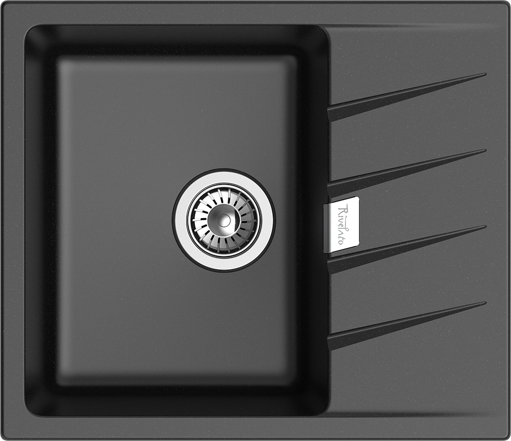 

Мойка кухонная Rivelato Raum RM-58 nero, Черный, Raum RM-58