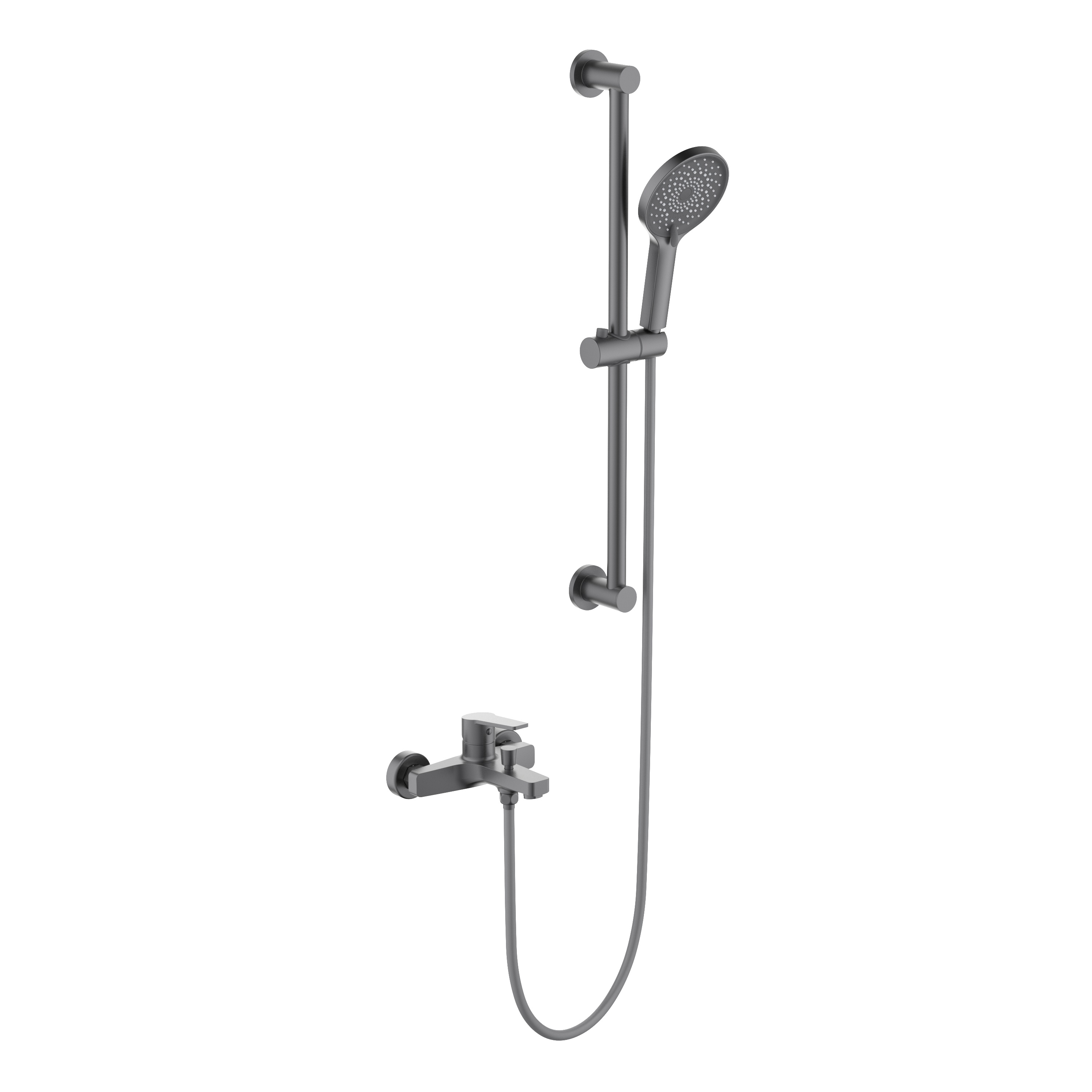 

Смеситель для ванны с душем Aquatek Лугано AQ1748BGM оружейная сталь, AQ1748BGM