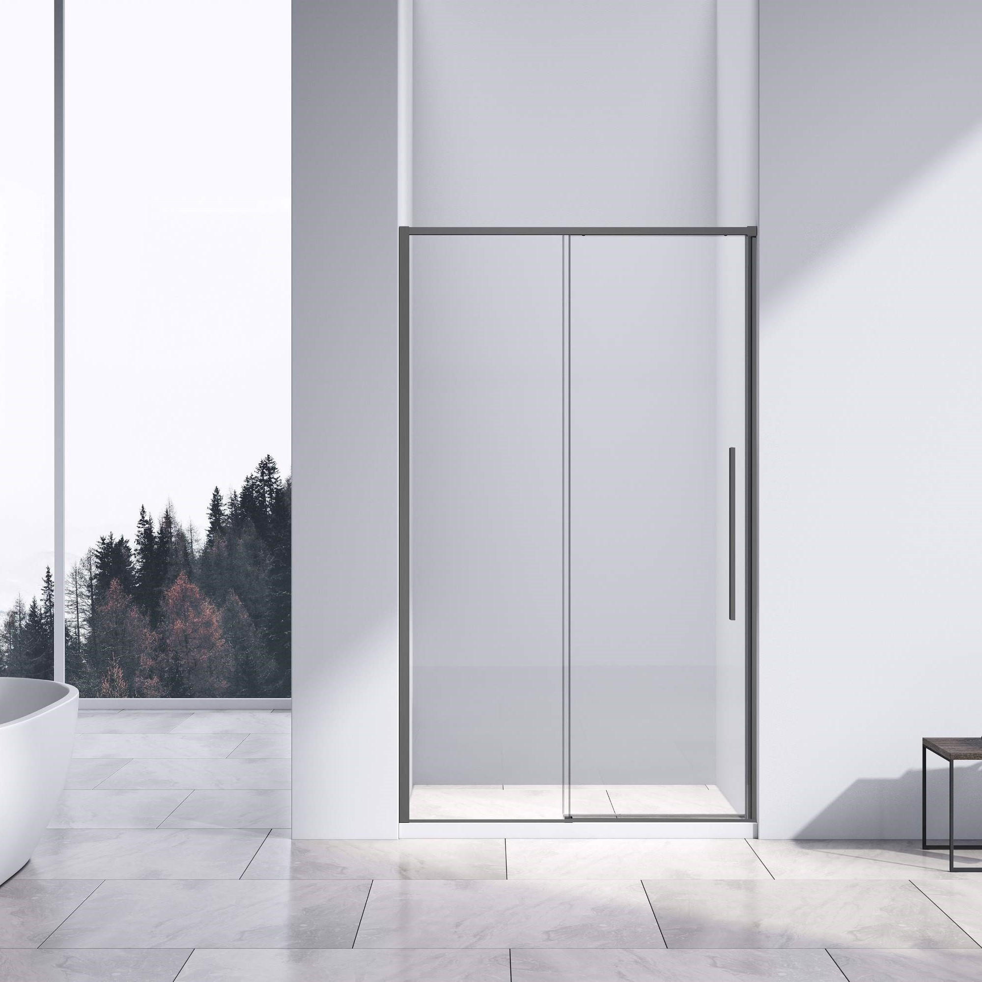 

Душевая дверь Vincea Slim-N VDS-4SN130CLGM, 130, вороненая сталь, стекло прозрачное, VDS-4SN130CLGM