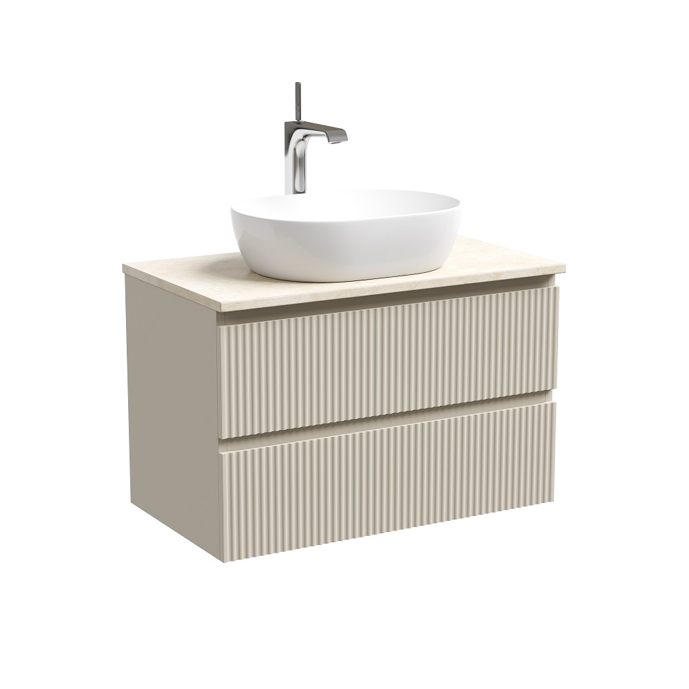 

Тумба со столешницей Sancos Snob R 80 подвесная, столешница kreman, Beige Soft (с отверстием под смеситель), Бежевый, Snob R SNR80CE