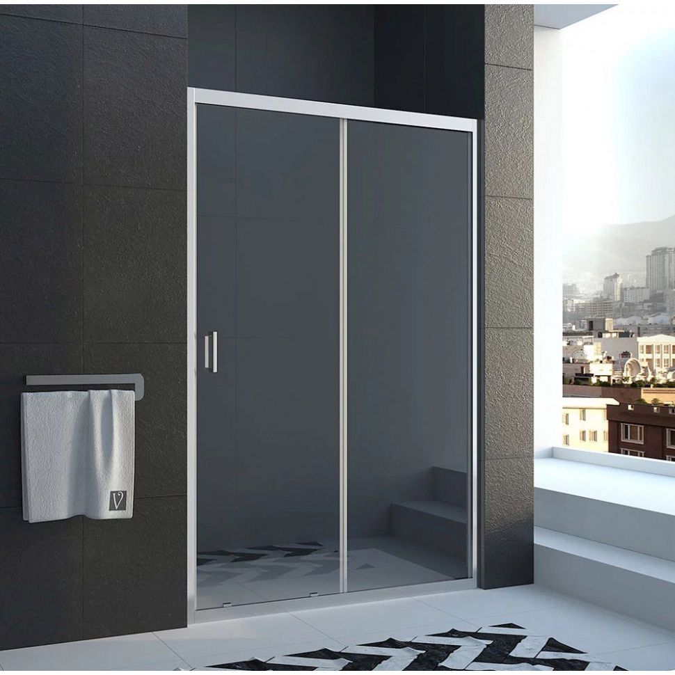 

Душевая дверь в нишу Veconi Vianno VN-40 120x185 профиль хром, стекло прозрачное, VN40-120-01-C1